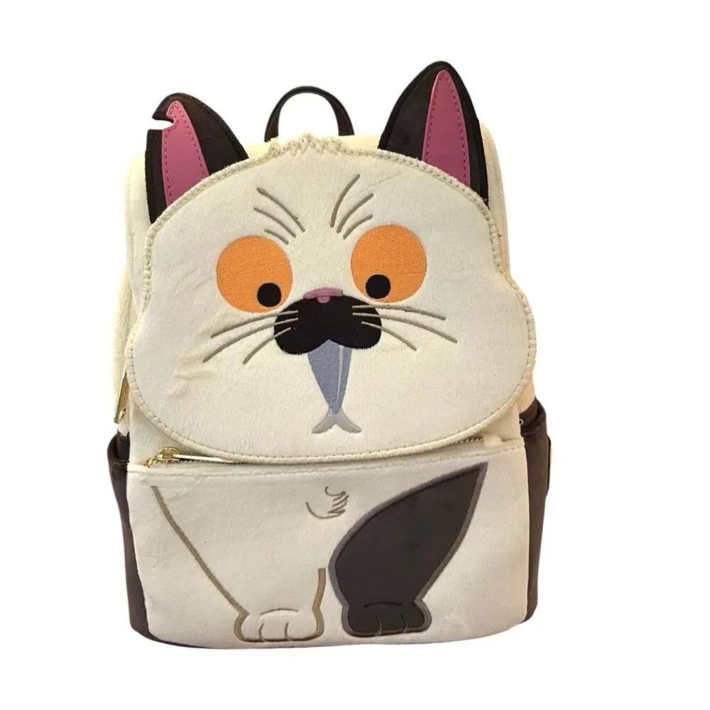 Loungefly Disney Pixar Luca Machiavelli Plush Figural Mini Backpack Cat NWT